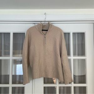 Jenni Kayne Tan Boucle Quarter Zip